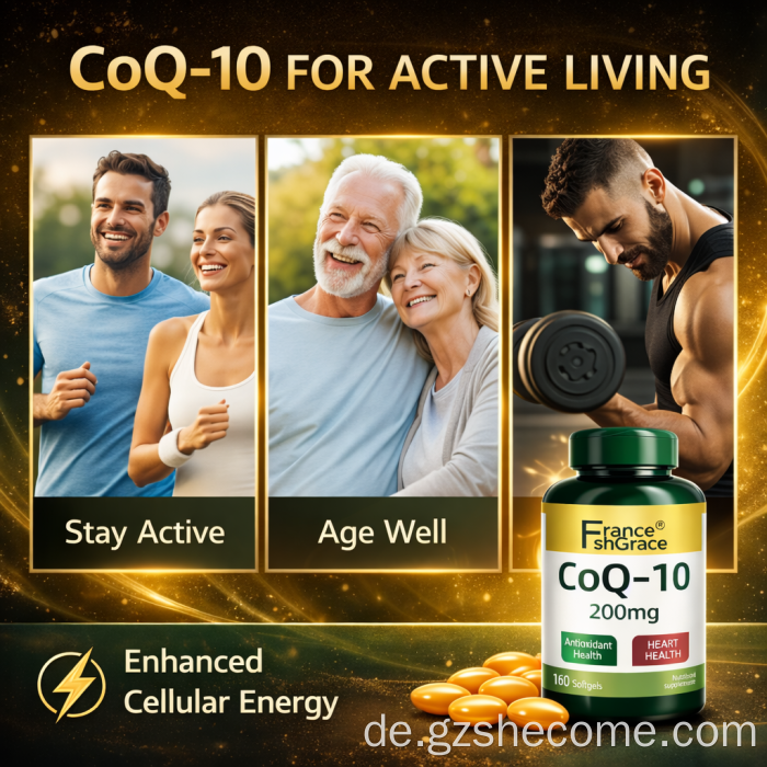 CoQ10-Kapseln, antioxidative Herzunterstützung
